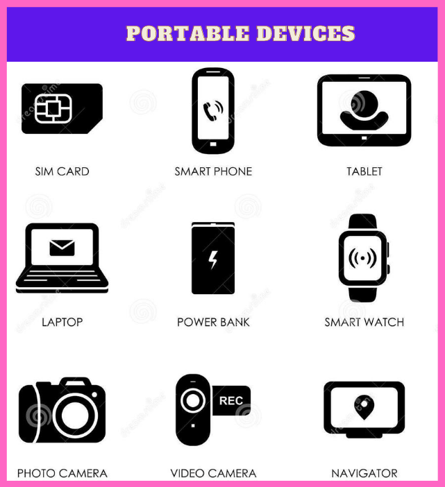 what are portable devices? List all common portable devices